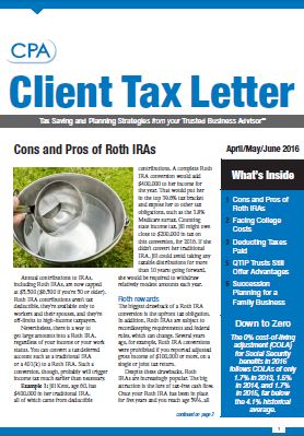 2016 Q2 Client Tax Letter